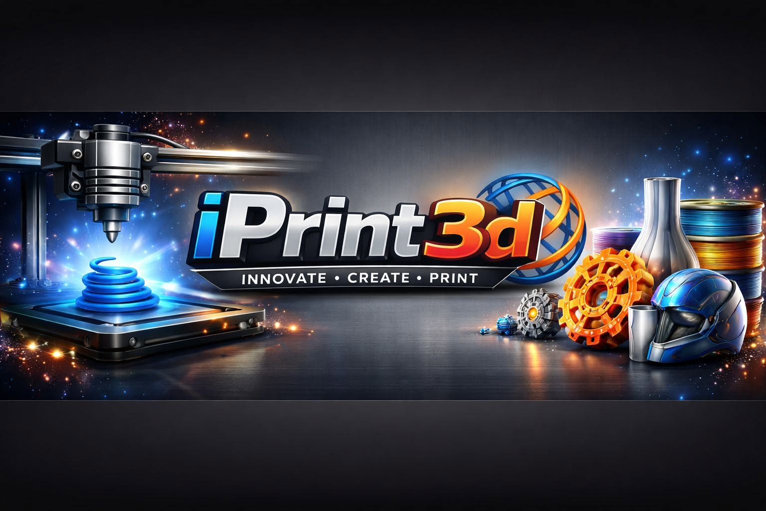 A 3D printer laying down the first layers of a blue print