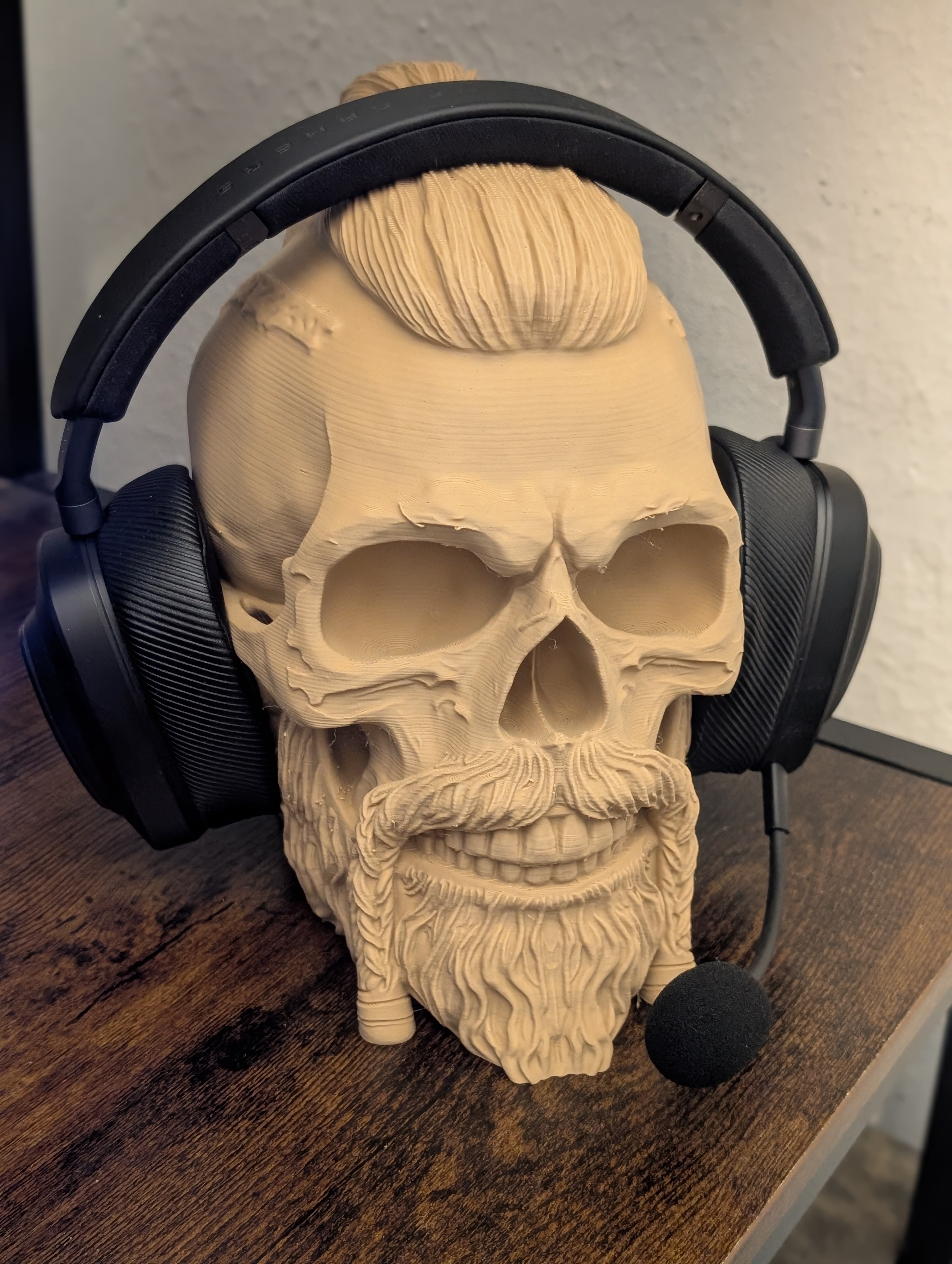 Viking Skull Headphone Stand